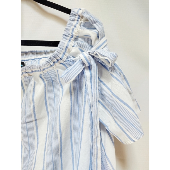 Rue21 Blouse Light Blue & White Striped Size 1X - Picture 4 of 10